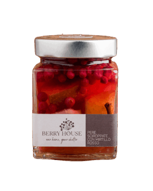 Pere Sciroppate con Mirtillo Rosso